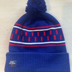 Michelob Ultra Blue and Red Knit Beanie